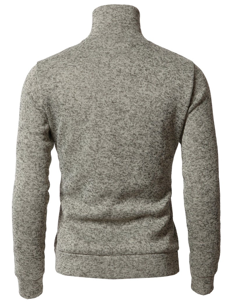 H2H Mens Casual Sweater Shawl Collar Regular fit Fall Freece Pullover Oatmeal US M/Asia L (CMTTL091) - Image 3